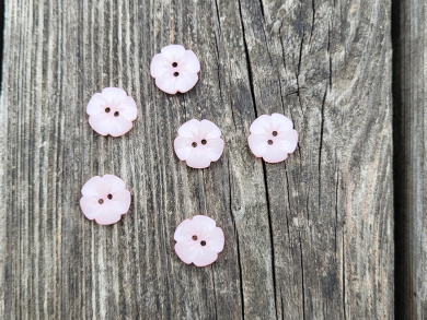 Knopf Blume 15mm zartrosa 