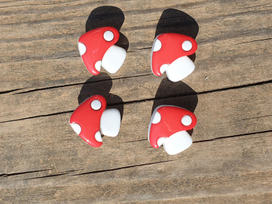 Fliegenpilz rot 22mm mit Öse Kunststoff 