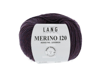 Lang MERINO 120   0380  CHANTE CLAIREAUBERGINE 