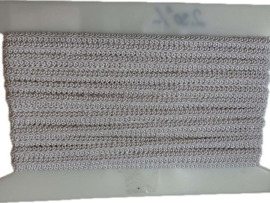 Posamentenborte 9mm weiß Reststück ca. 14m 