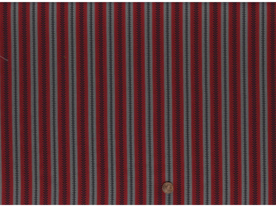 Jacquard gestreift silber / rot 