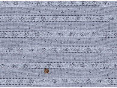 Jacquard gestreift silber dunkelblau 