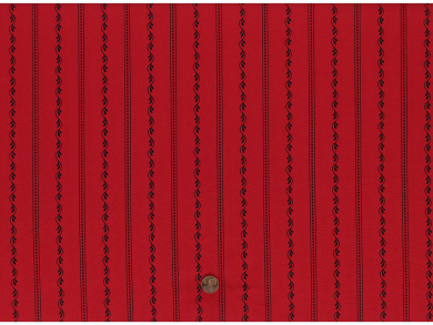 Trachtenbaumwollstoff rot gestreift schwarz 