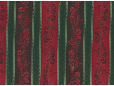 Jacquard gestreift rot / tannengrün 