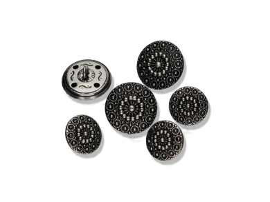 Silberknopf Blume 18mm 