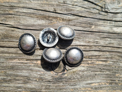Metallknopf mit Kettenrand 20mm 