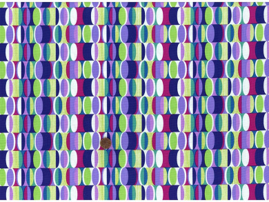 Baumwollstoff Mid-century modern ovale bunt 