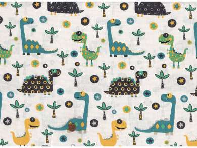 Baumwollstoff Dinosaurier 