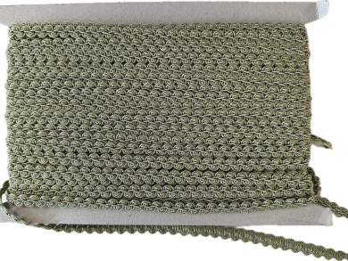 Posamentenborte 10mm helles oliv Reststück ca. 16m 