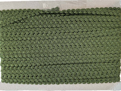 Posamentenborte 10mm grün Reststück ca. 12m 