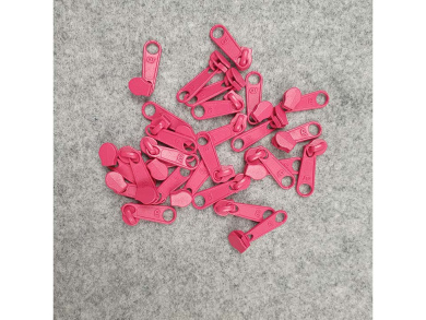 Reißverschlussschieber pink hell lang mit Loch 3mm 