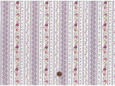 Trachtenbaumwollstoff Streifen Reststück 1,10 x 1,10m 