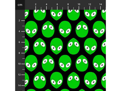 Baumwollstoff Aliens 