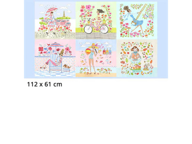 Panel Baumwollstoff Ladies 61x110 