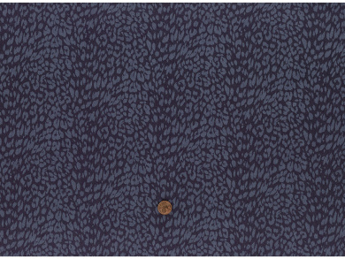 Baumwollstoff mit Elasthan-Stretch jeansblau Leopard (Bengalin) 
