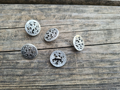 Metallknopf Blümchen 20mm 