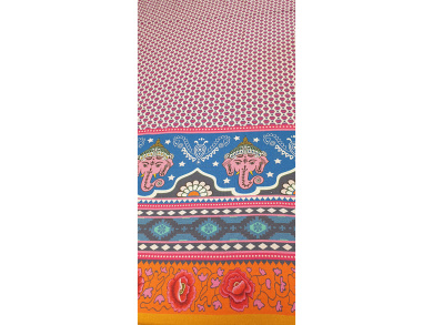 Viskosestoff mit Bordüre bunt by jollijou 