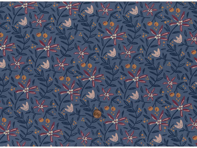 Waffelpique Superstrech blau Reststück 1,45 x 1,40m 