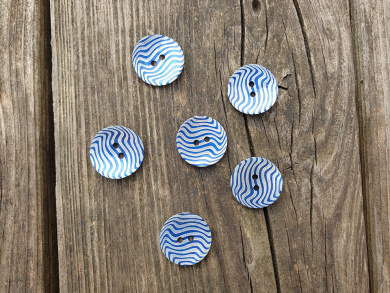 Knopf Perlmutt blau 20mm 