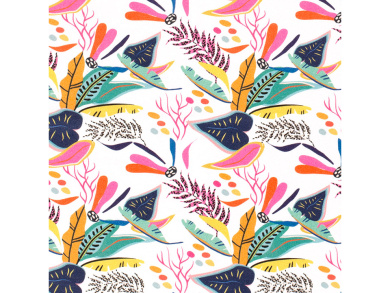 Wintersweat Blätter bunt Reststück 1,20 x 1,60 