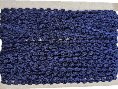 99122820enborte Röschen dunkelblau Reststück ca. 23m 