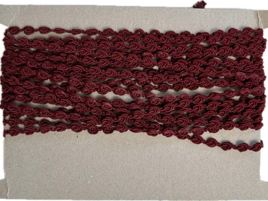 Posamentenborte Röschen weinrot Reststück ca. 8m 