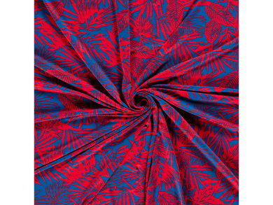 Viskosejersey Blätter Reststück 1,90 x 1,45 