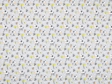 Baumwollstoff Zebra unter Palmen Reststück 1,60 x 1,45m 