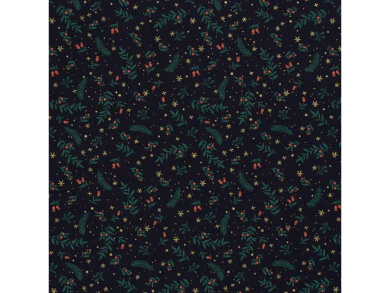 Baumwollstoff Weihnachten Zweige Reststück 1,45 x 1,45m 