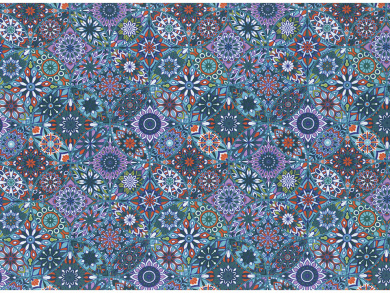 Baumwollstoff Mandala bunt 