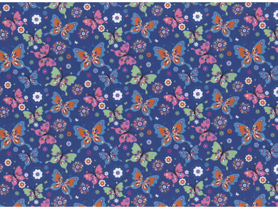 Baumwollstoff Schmetterling bunt 
