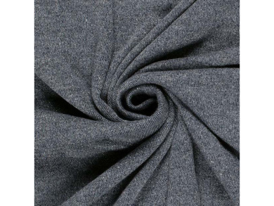 Strickstoff blau grau mit Glitzer Reststück 1,60 x 1,50m 
