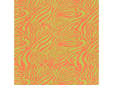 Baumwollstoff / Baumwollsatin orange grün 