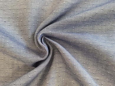 Baumwollstoff Blusenstoff blau Punkte fein gewebt 