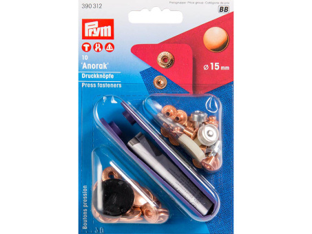 Prym Druckknopf Anorak MS 15 mm verkupfert 