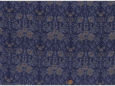 Jacquard Blumen dunkelblau bronze 