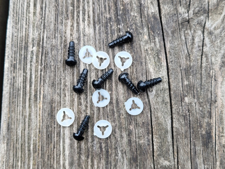 Sicherheits-/Steckauge Pol. 6mm schwarz 