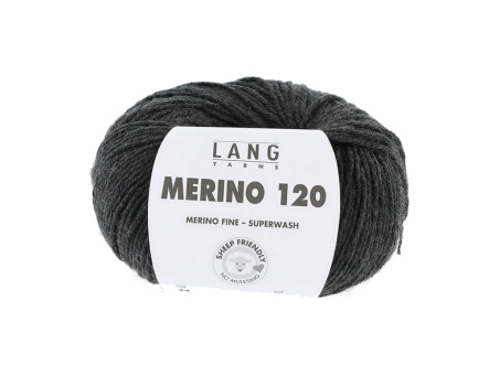 Lang MERINO 120 0005 ANTHRAZIT MÉLANGE