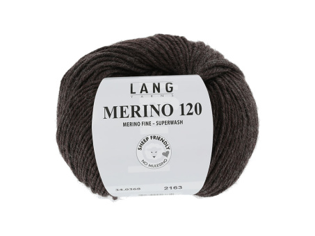 Lang MERINO 120 0368 DUNKELBRAUN MÉLANGE