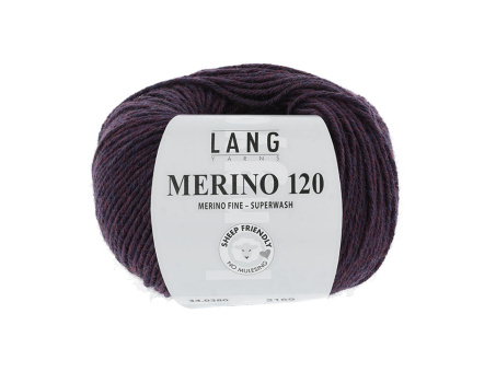 Lang MERINO 120   0380  CHANTE CLAIREAUBERGINE 0380 CHANTE CLAIREAUBERGINE