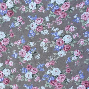 Baumwollstoff Rosen 100CO braun 