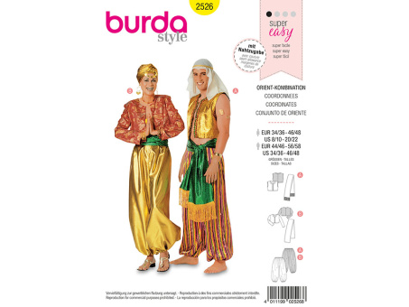 Burda 2526 Orient-Kombination (34-58) 