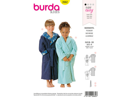 Burda 2662 Bademantel (98-128) 