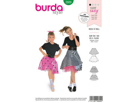 Burda 2809 Rock ´n´Roll (104-164) 