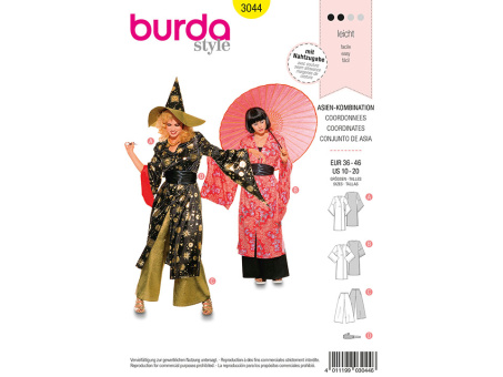 Burda 3044 Asien-Kombination (36-46) 