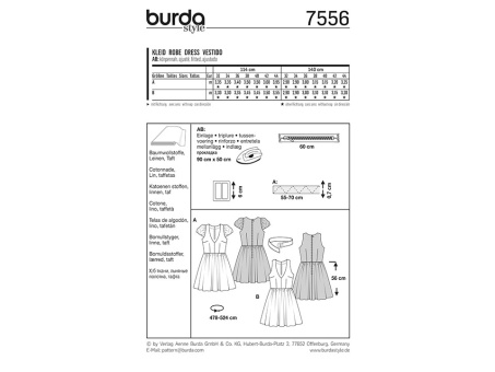 Burda 7556 Kleid (32-44) 