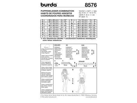 Burda 8576 Puppenkleider 