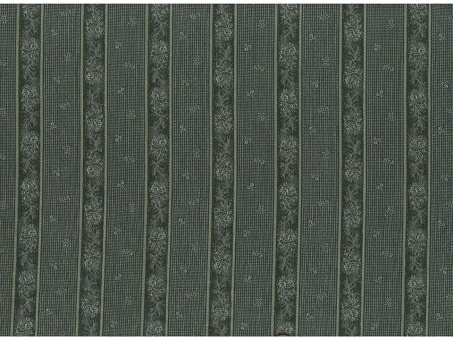 Jacquard Blumig gestreift dunkelgrün 