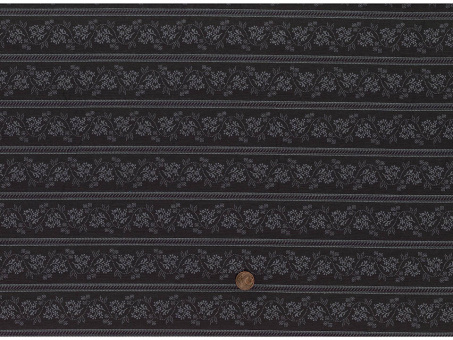 Jacquard Blumenranke dunkelgrün 