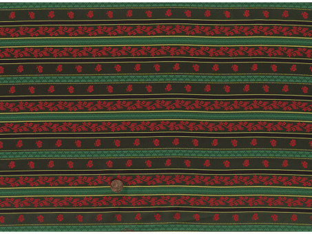 Jacquard gestreift grün /rot 
